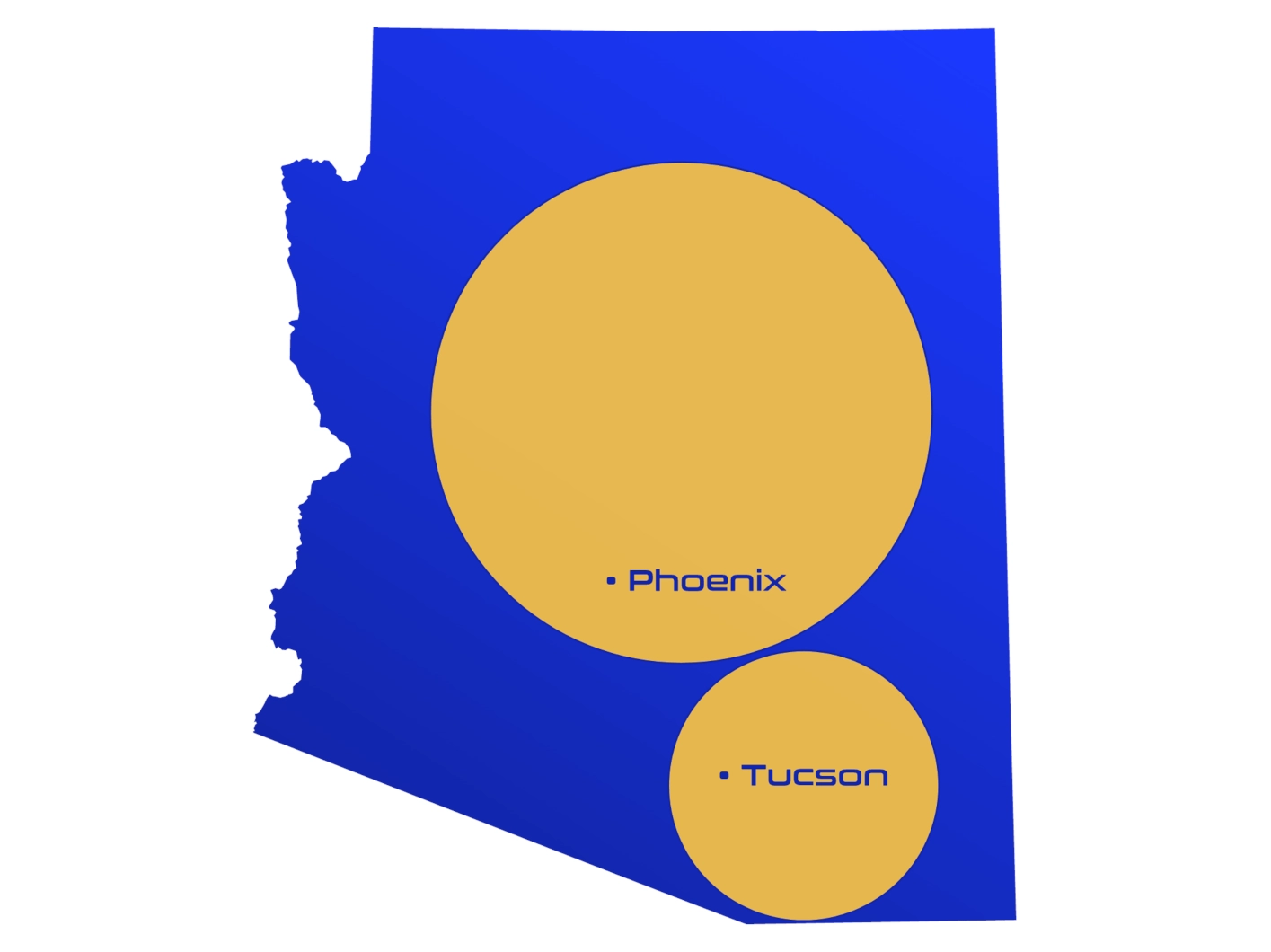 Map on Arizona Glass and Tinting Locations