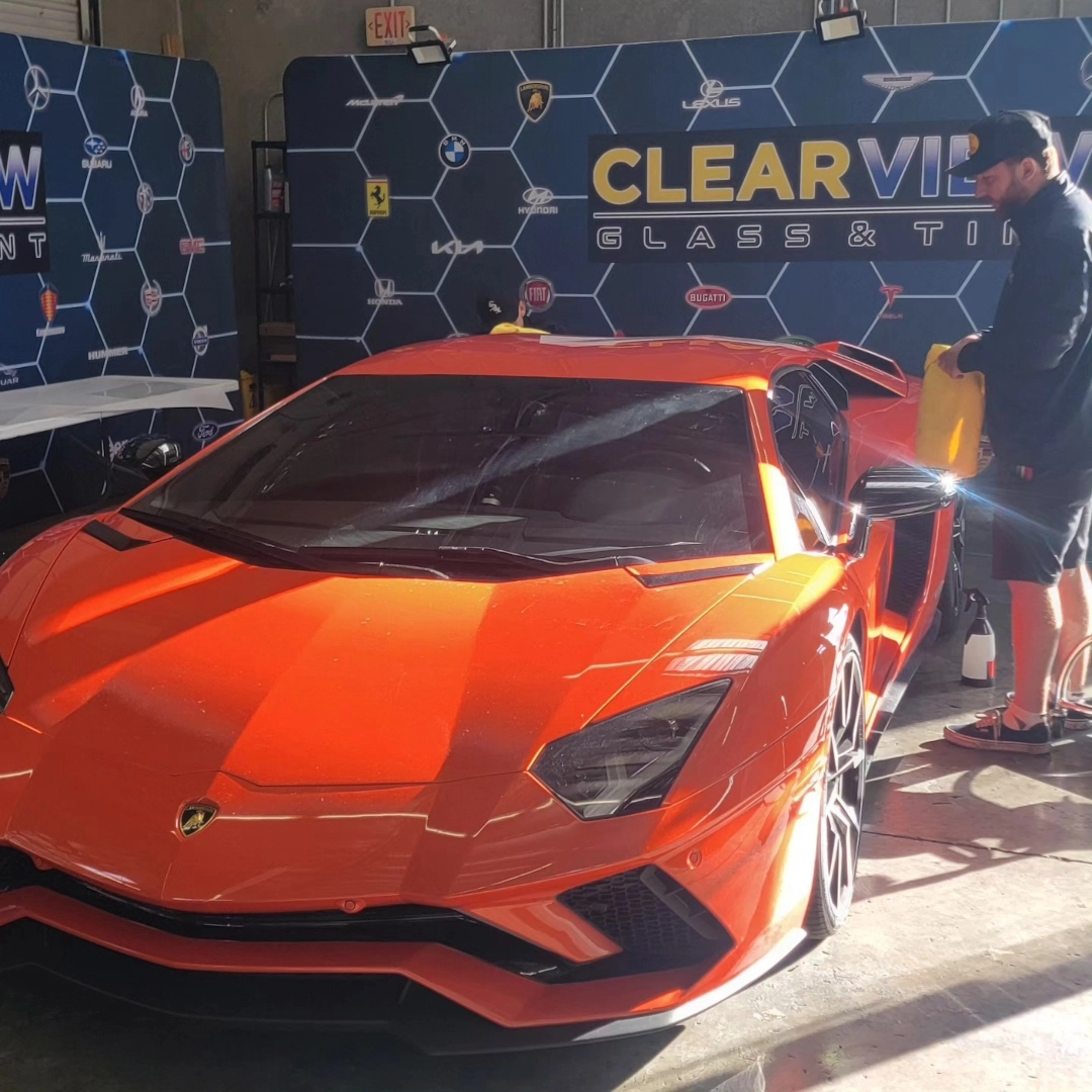 A tinted Lamborghini