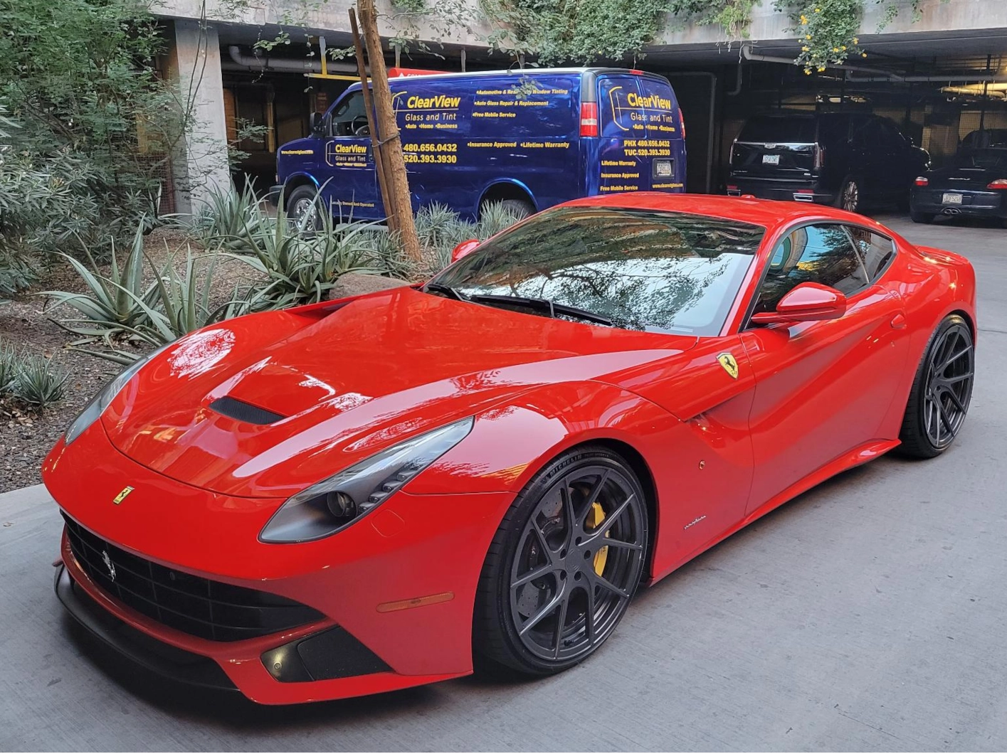 A newly tinted Ferrari