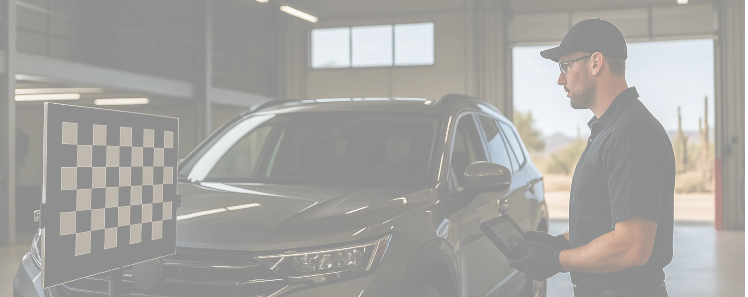 a car sitting in a shop