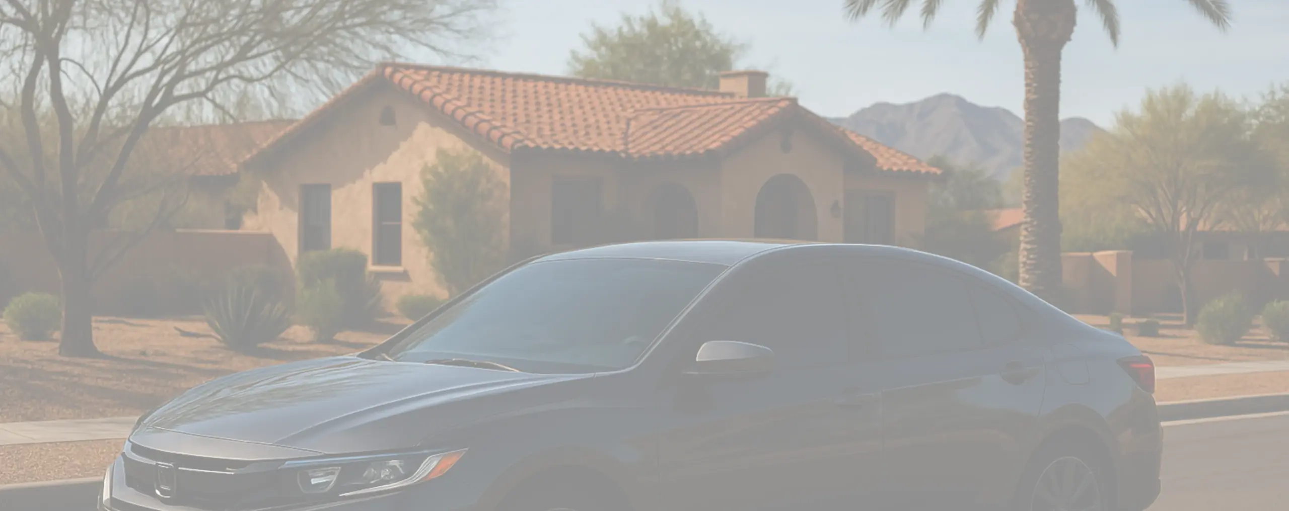 a car in front of a house