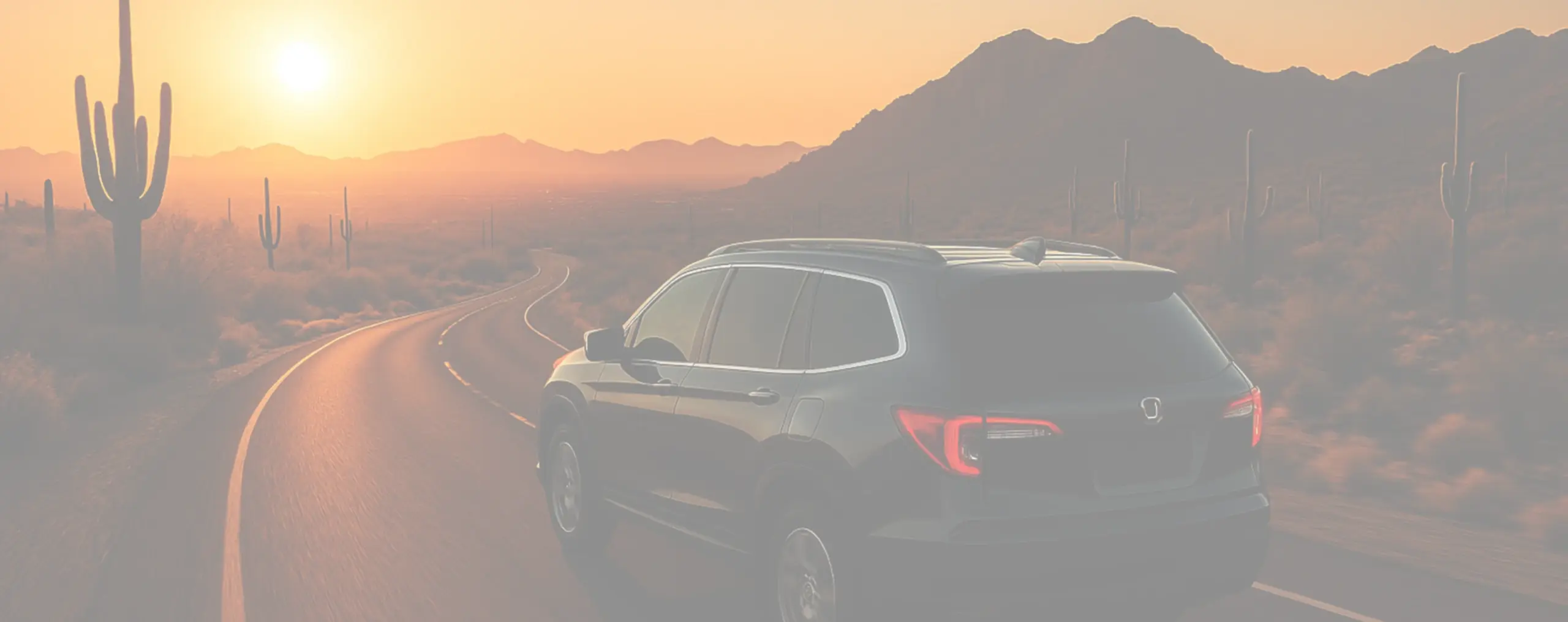 a car traveling on a road