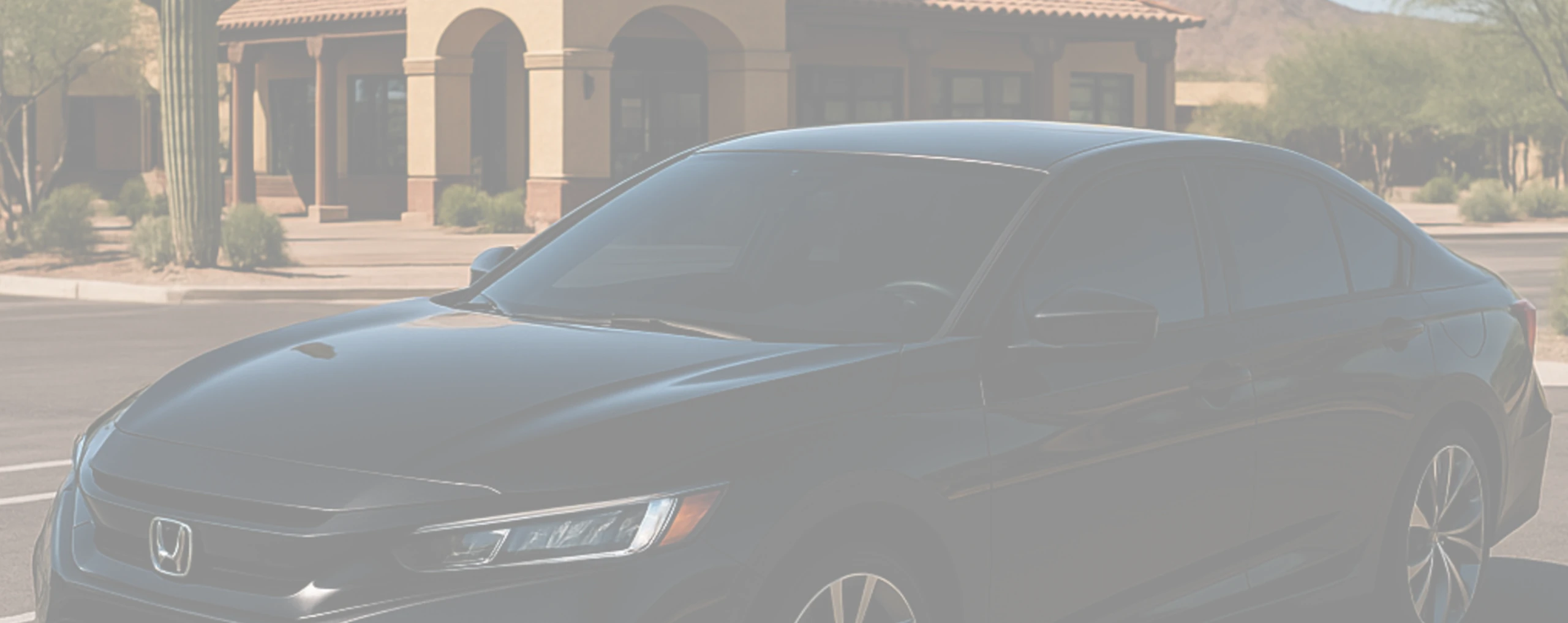 a car in a shopping center