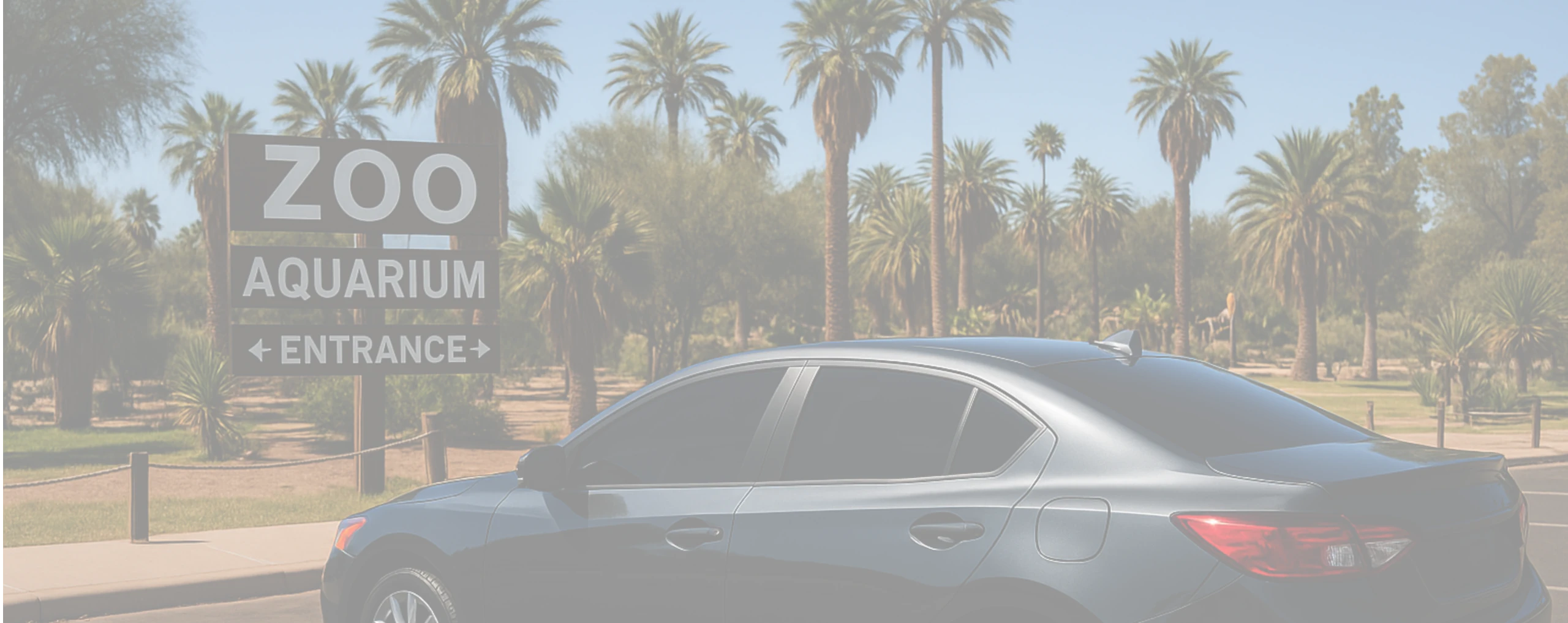 a car in a parking lot