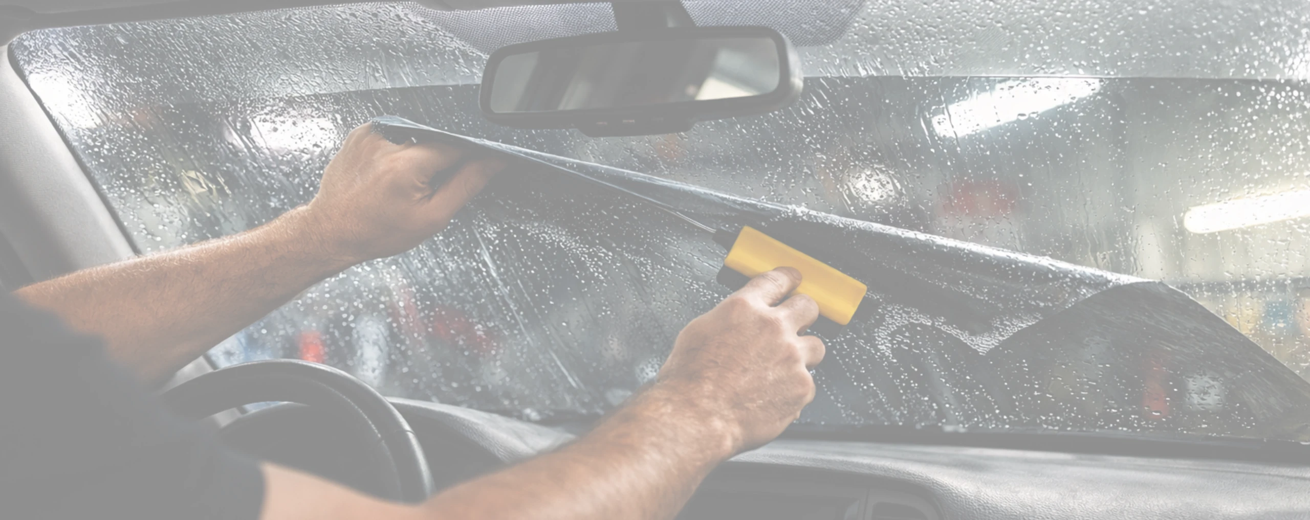 a windshield being tinted in phoenix az