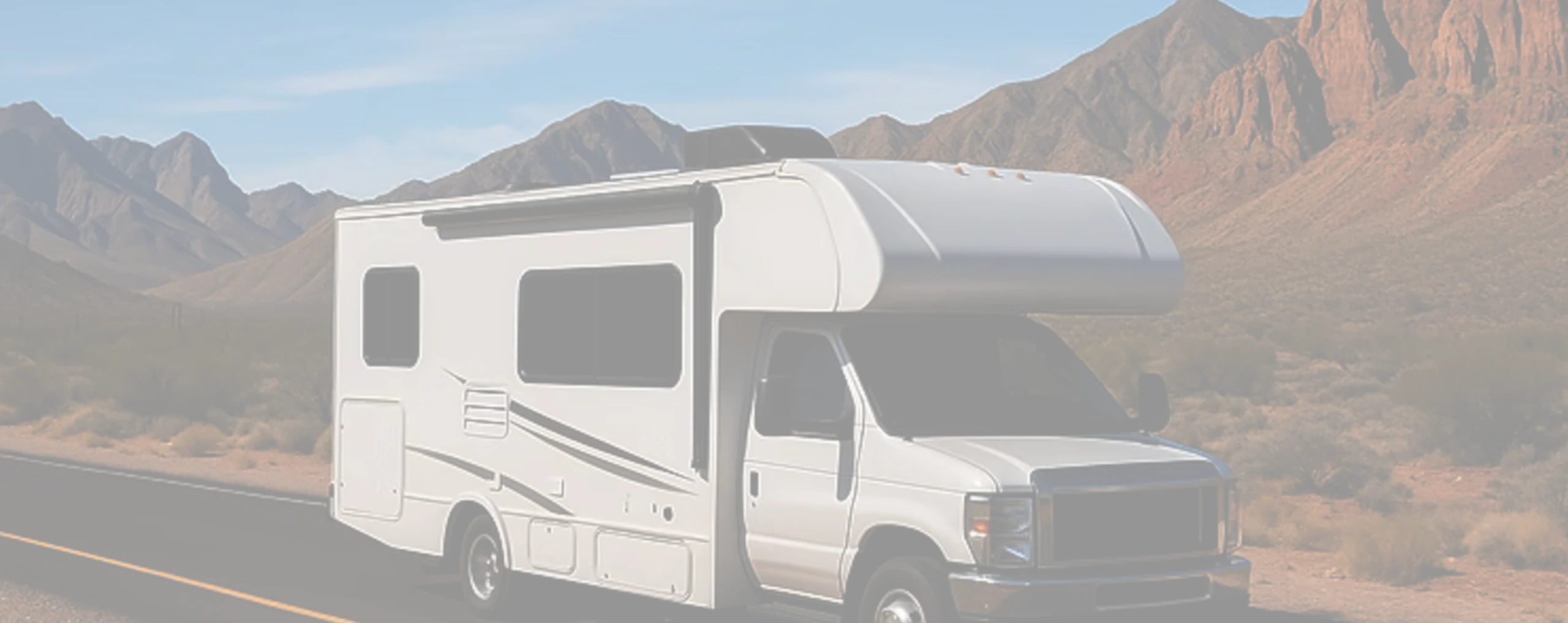 a tinted rv traveling in arizona