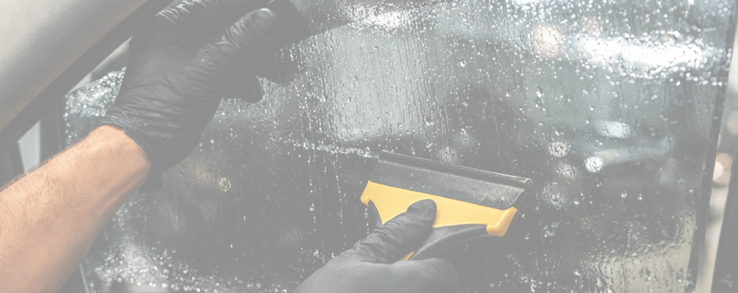 a car window being tinted